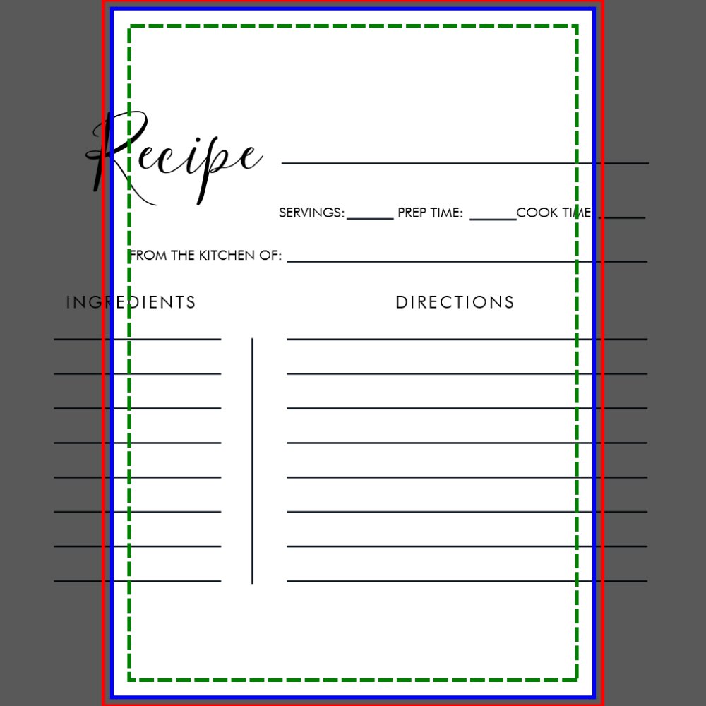 Minimalist Calligraphy Bridal Shower Recipe Card