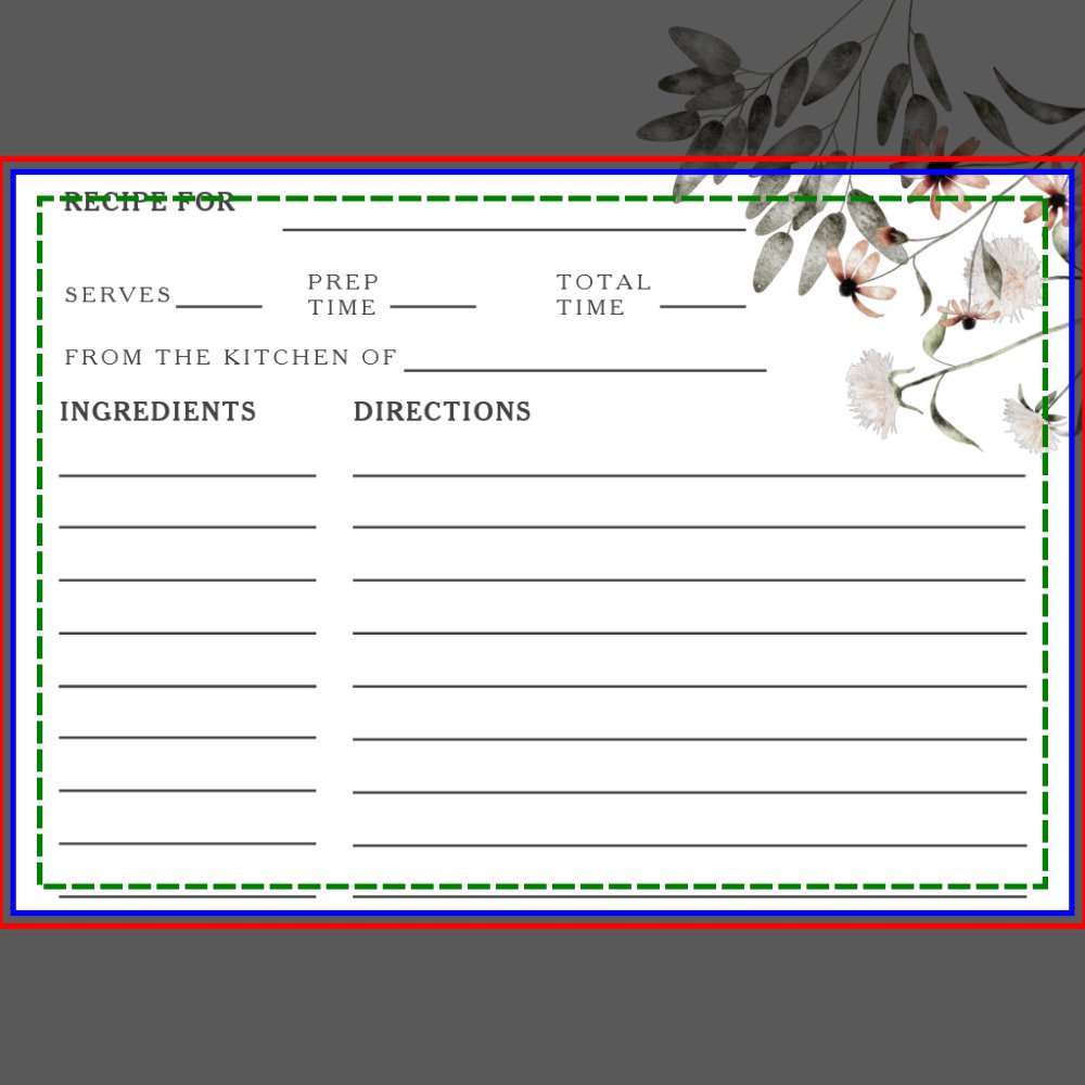 Wildflower Bridal Shower Recipe Card