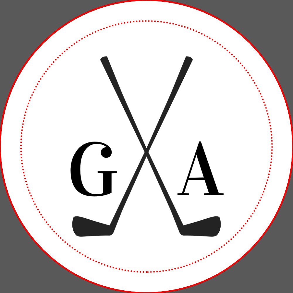 Golf modern typography initials monogram elegant  balls