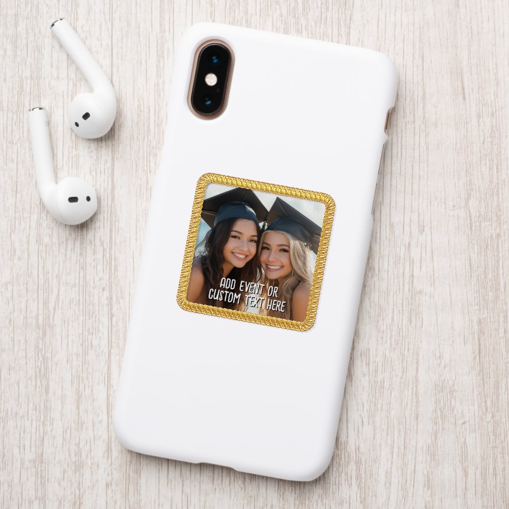 Full Photo with Custom Text in White Patch