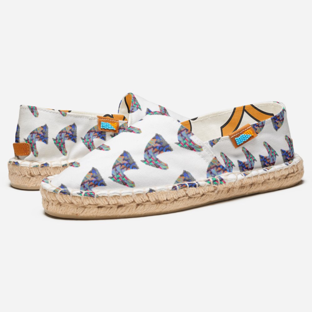 Blue Horse Head Canvas Slip On Shoes