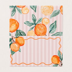 Pink Little Cutie Citrus Party Table Place Cards