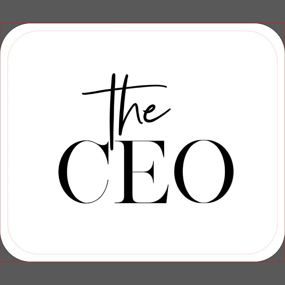Modern Minimal The CEO Black Mouse Pad