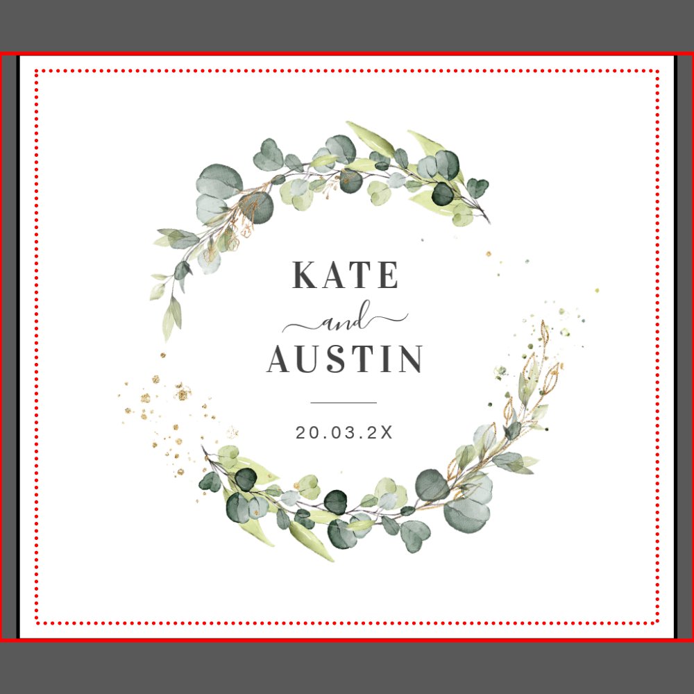 eucalyptus greenery foliage wedding unity candle set