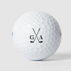 Golf modern typography initials monogram elegant  balls
