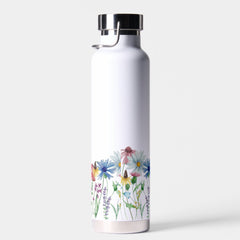 Name Definition with Modern Wildflower Border Water Bottle