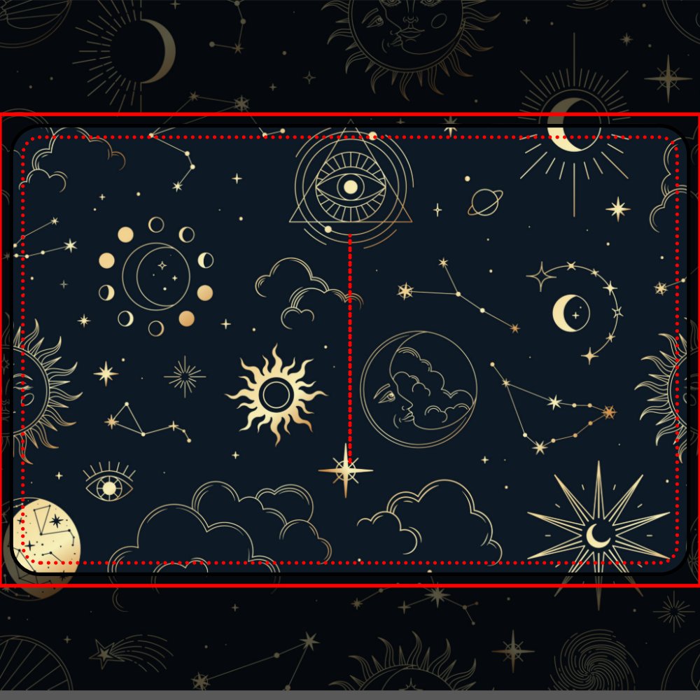 Celestial Sun and Moon Mystical  Bath Mat