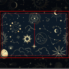 Celestial Sun and Moon Mystical  Bath Mat