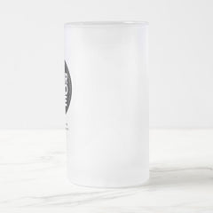 Logo and Text Frosted Glass Beer Mug