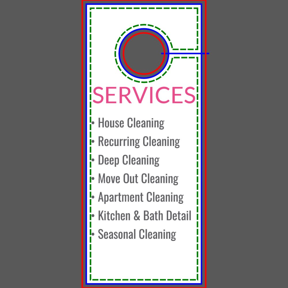 Maid House Cleaning Service Door Hanger