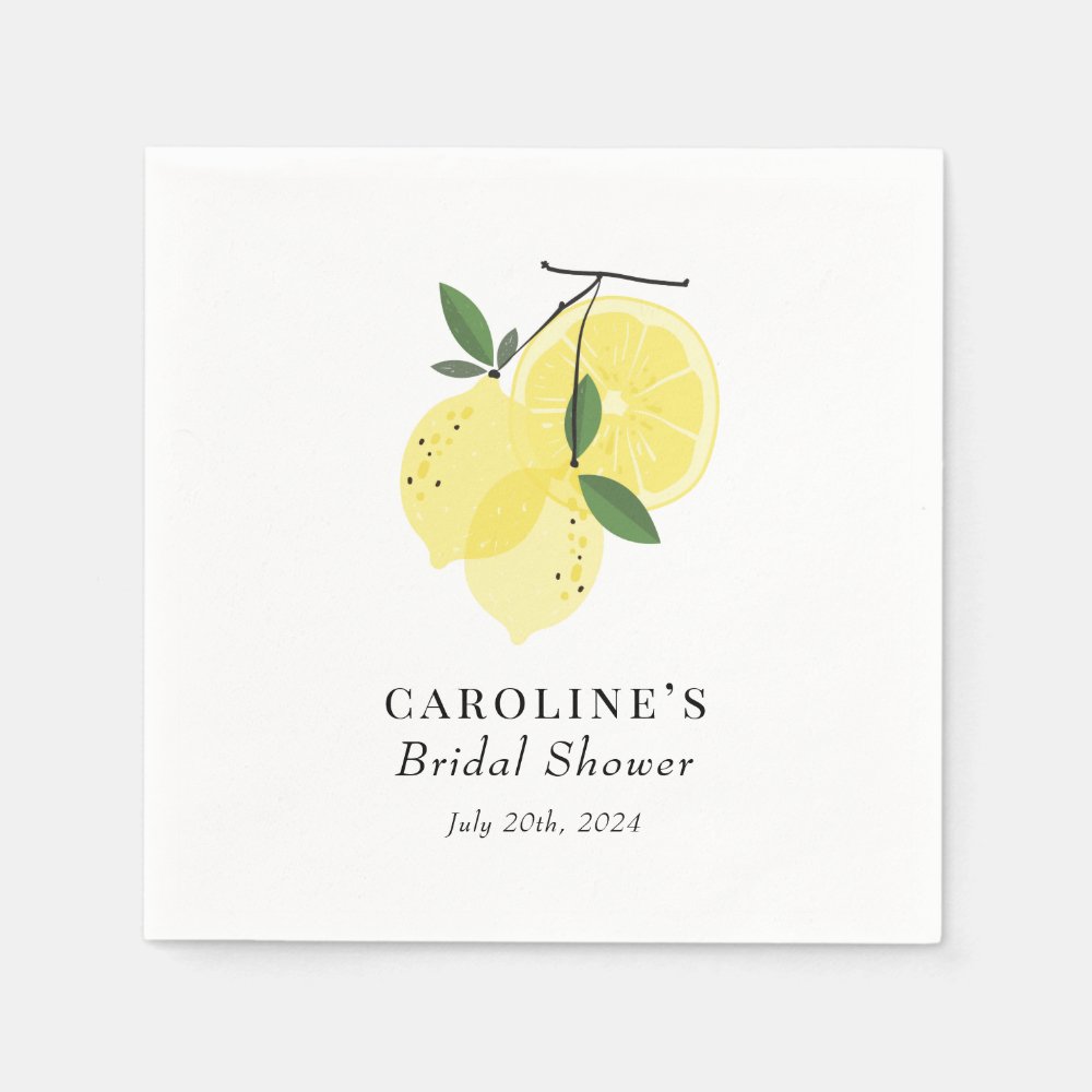 Lemon Yellow Main Squeeze Paper Napkin