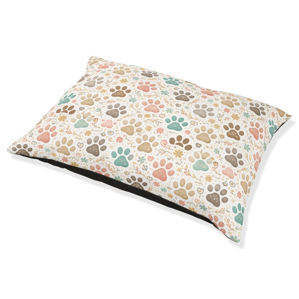 Cute Paw Prints Pet Bed