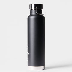 Personalized Your Name Script Black Wedding Water Bottle
