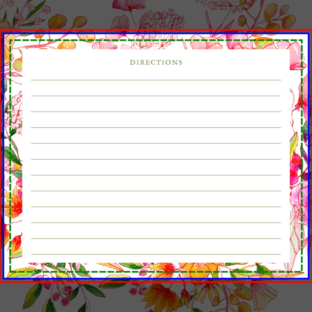 Cute Modern Pink Orange Flowers Shower Recipe Card