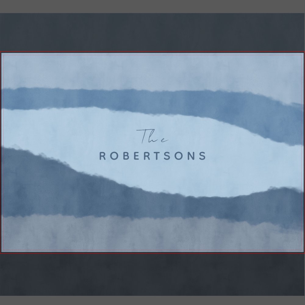 Coastal Abstract Shades of Blue Serving Tray