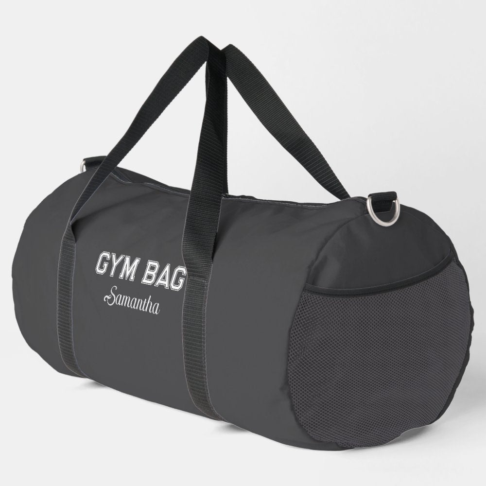 Sport Typography Gym Bag Custom Name