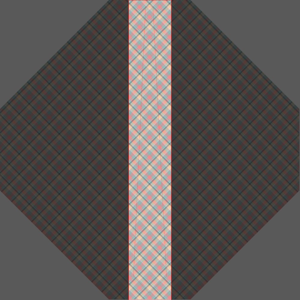 Pastel Peach Mint Tartan Wedding Pattern Neck Tie