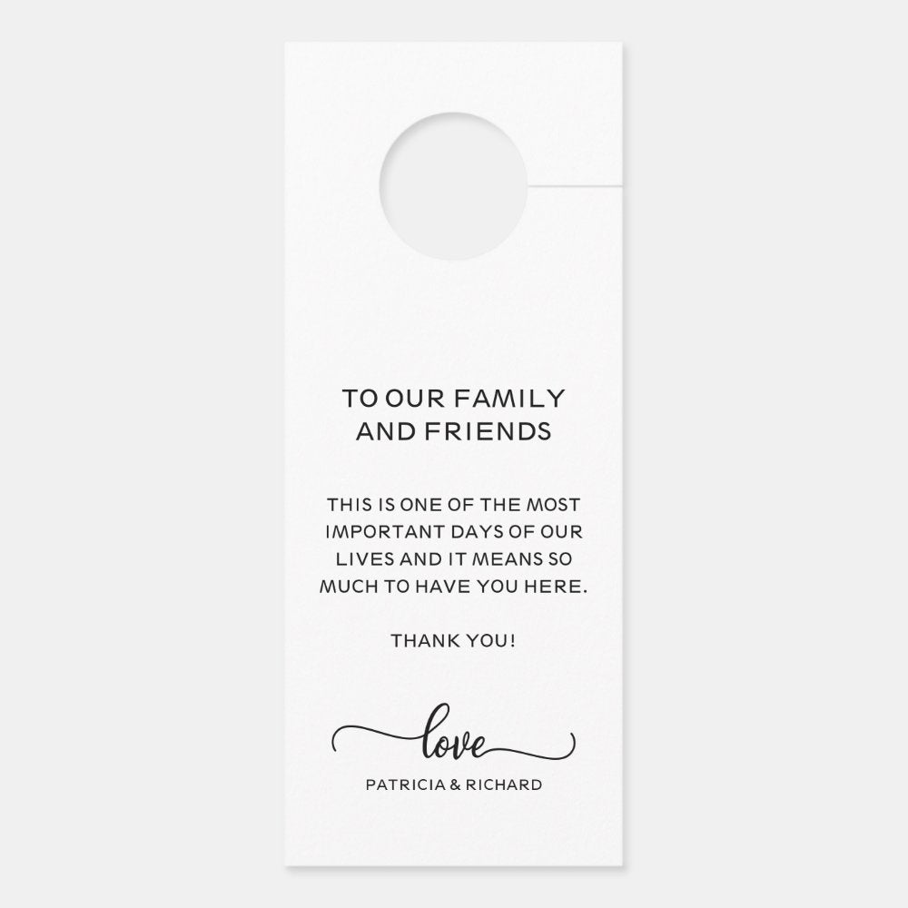 Door Hanger Wedding Do Not Disturb Sign