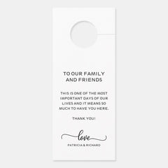 Door Hanger Wedding Do Not Disturb Sign