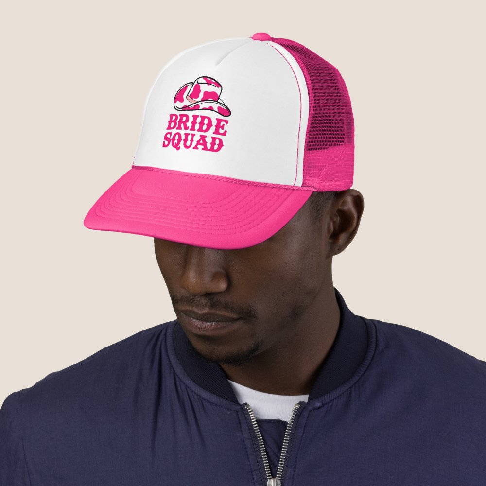 Cowgirl  Last Rodeo Bachelorette Bride Squad Trucker Hat