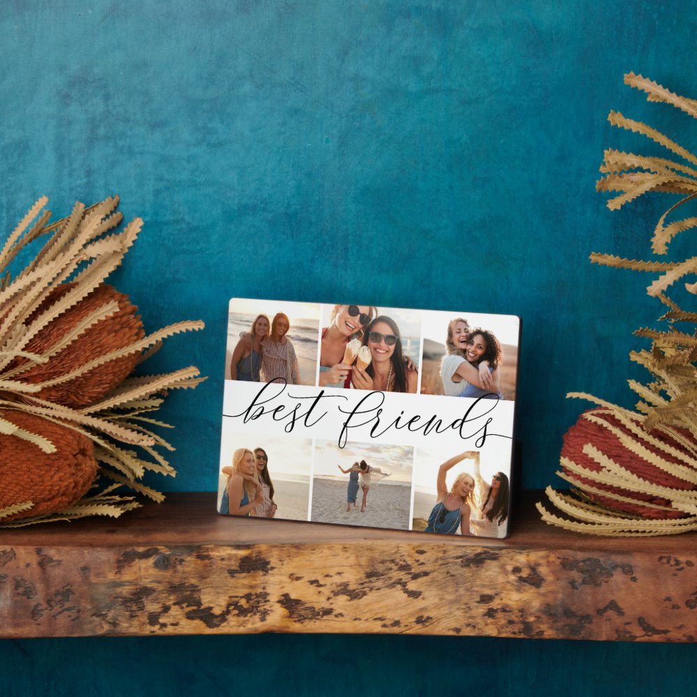 Best Friends 6 Photo Collage Plaque