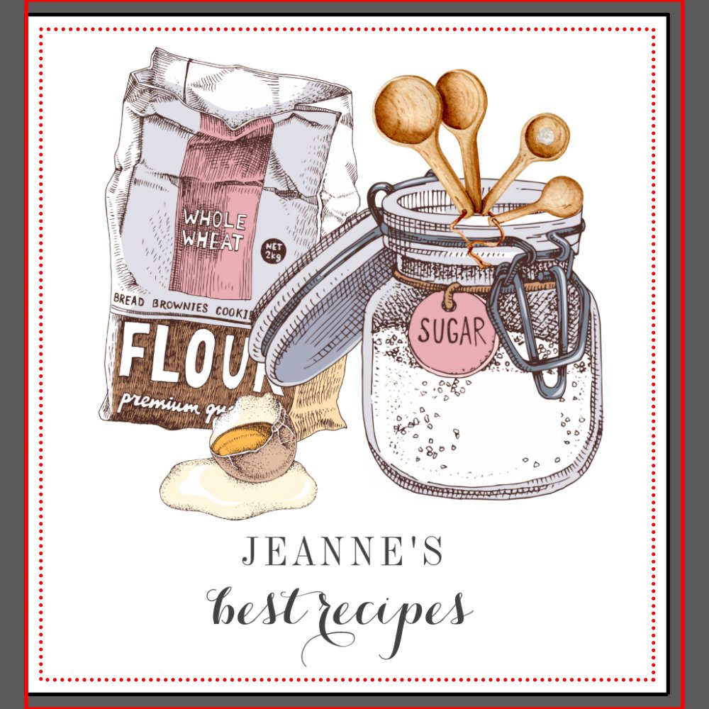 Personalized Recipes 3 Ring Binder