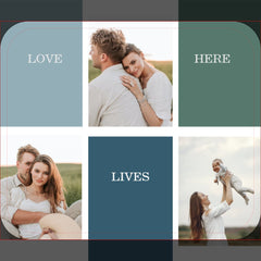 Modern Family Collage Photo | Love Live Here  Mouse Pad