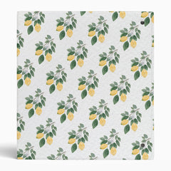 Sweet Lemon & Greenery Mother's Recipe Cookbook 3 Ring Binder