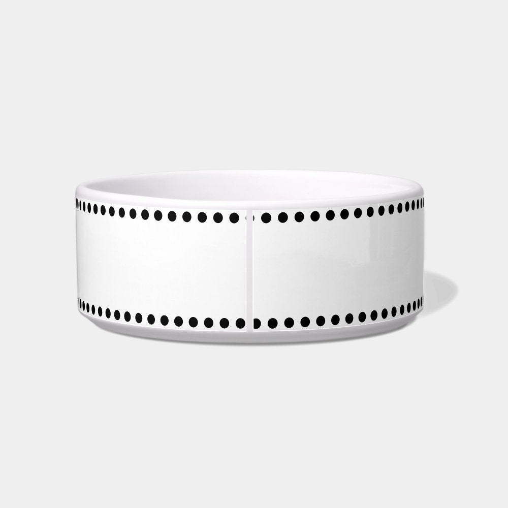Black White Name Pet Bowl