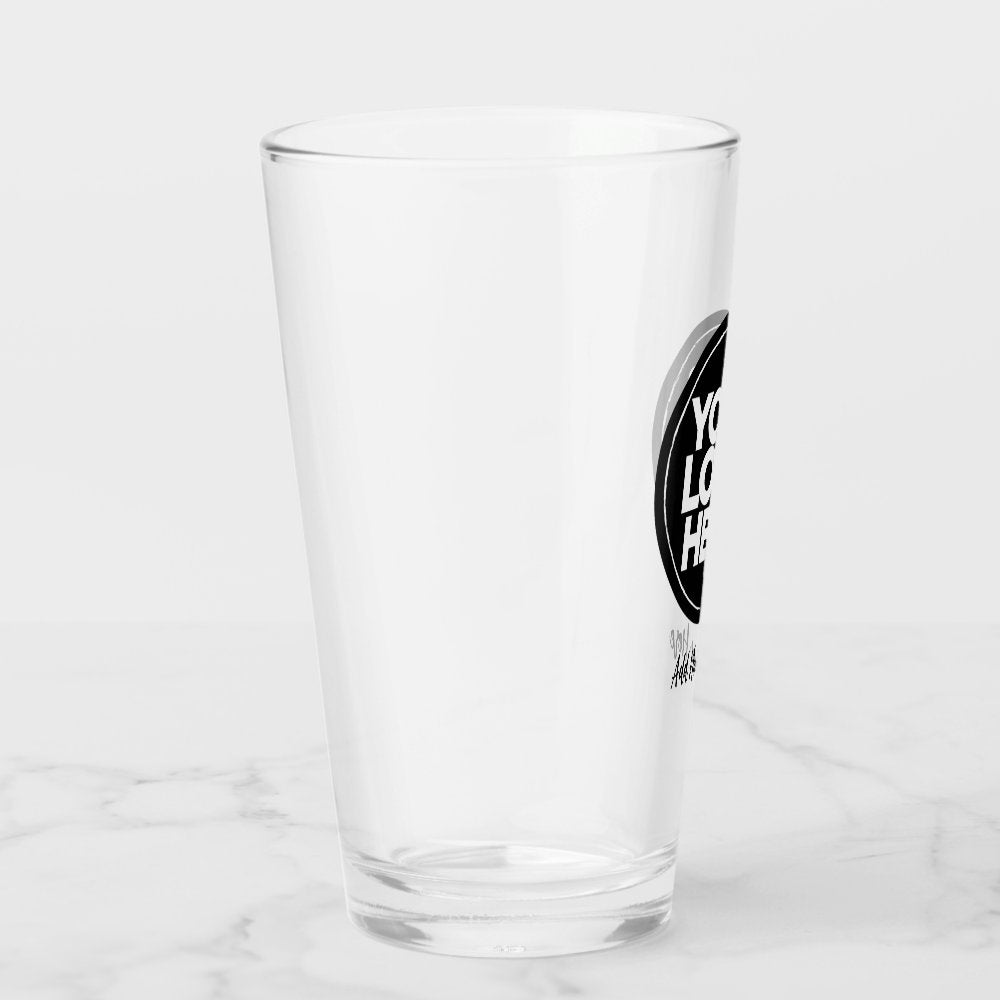 Personalized Logo, Casual Script text Beer Glasses