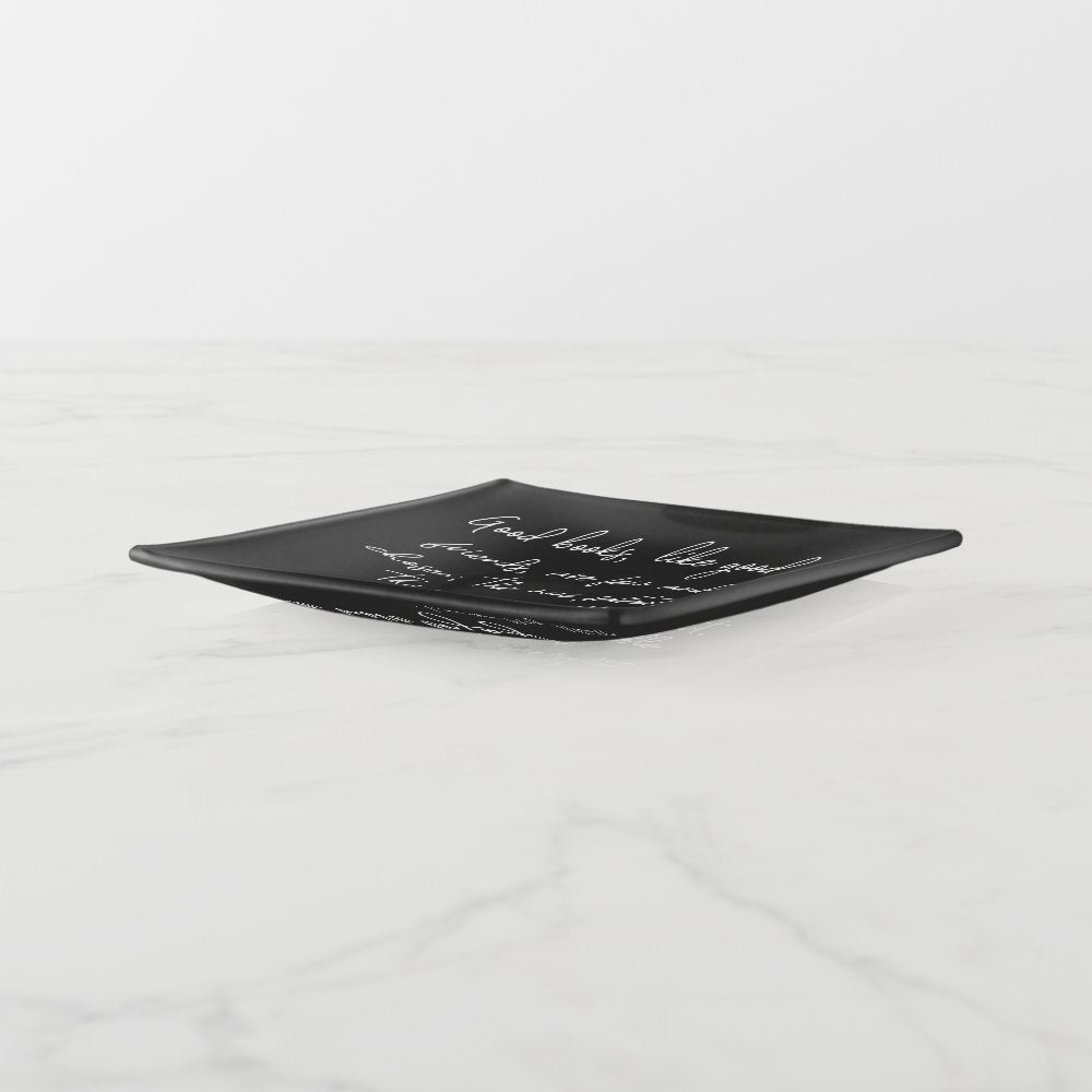 Friendship Quote in Simple Script Lettering Trinket Tray