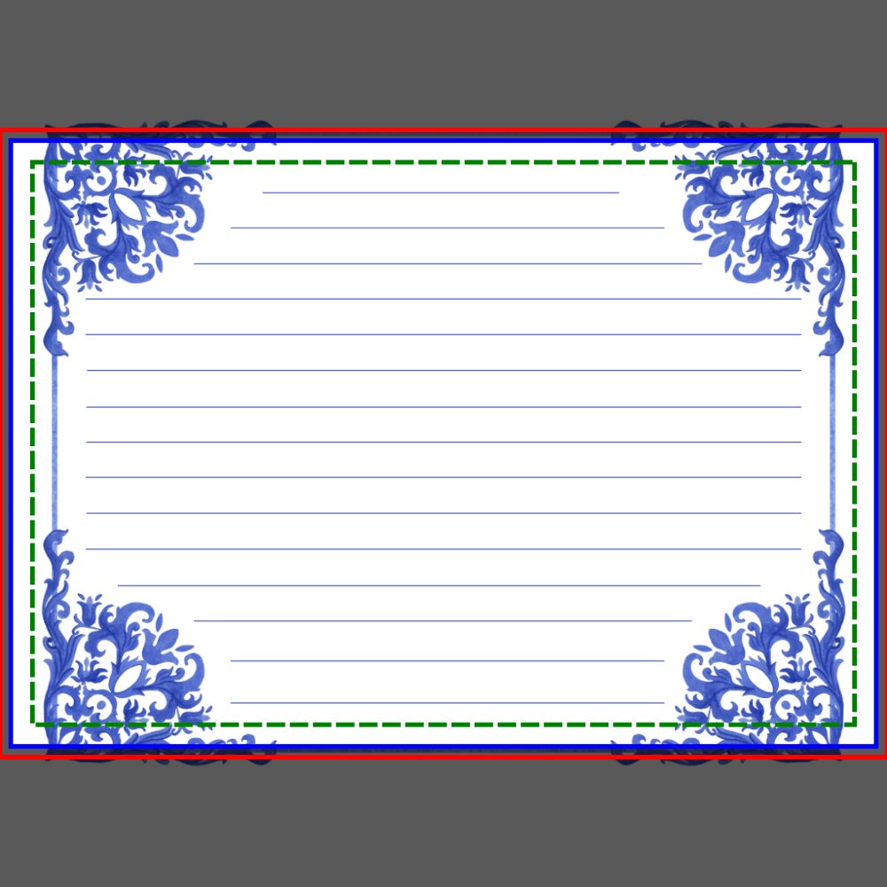 Blue and White Floral Tea Set Recipe Card