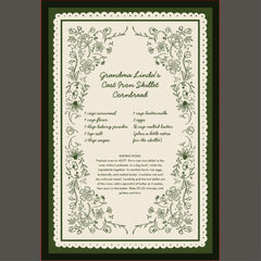 Custom Family Recipe Kitchen Towel Keepsake