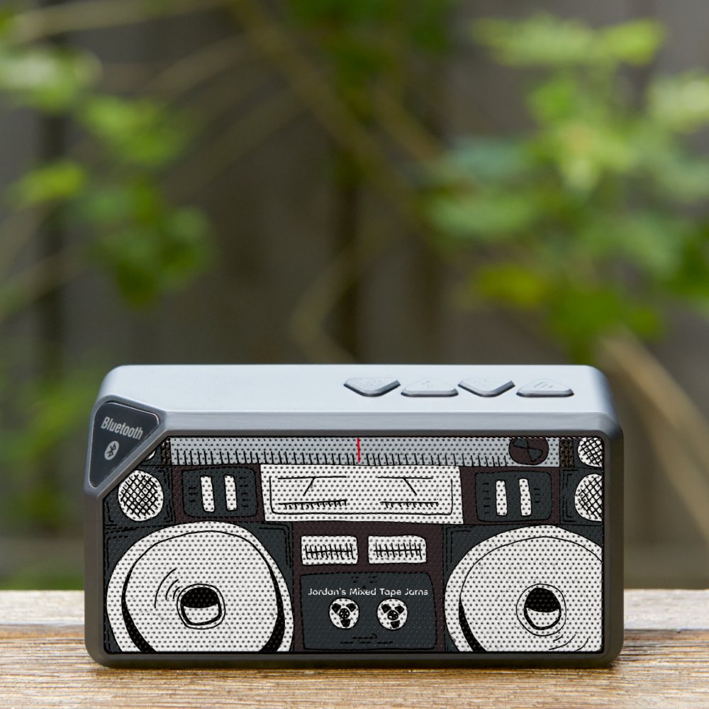 Boom Box Music Lover | Mix Tape Monogram Bluetooth Speaker