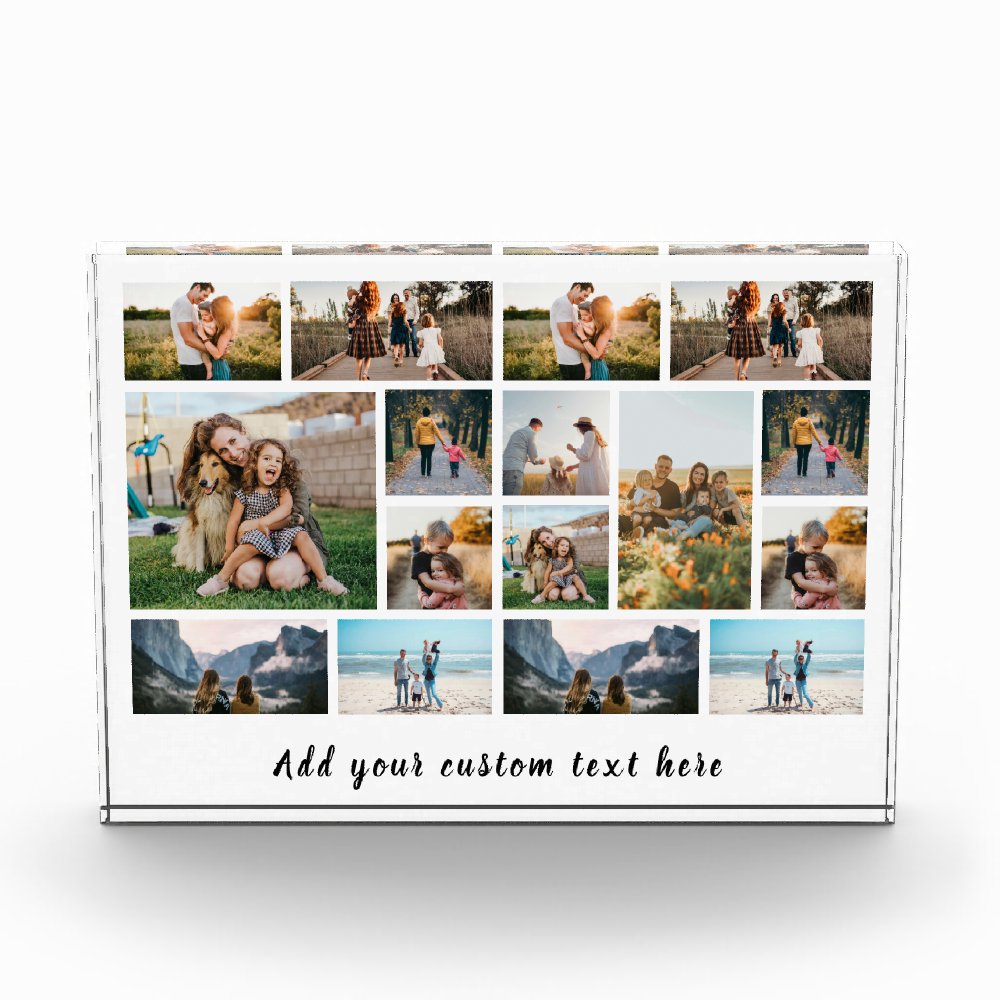 Personalized 16 Photo Collage Photo Block