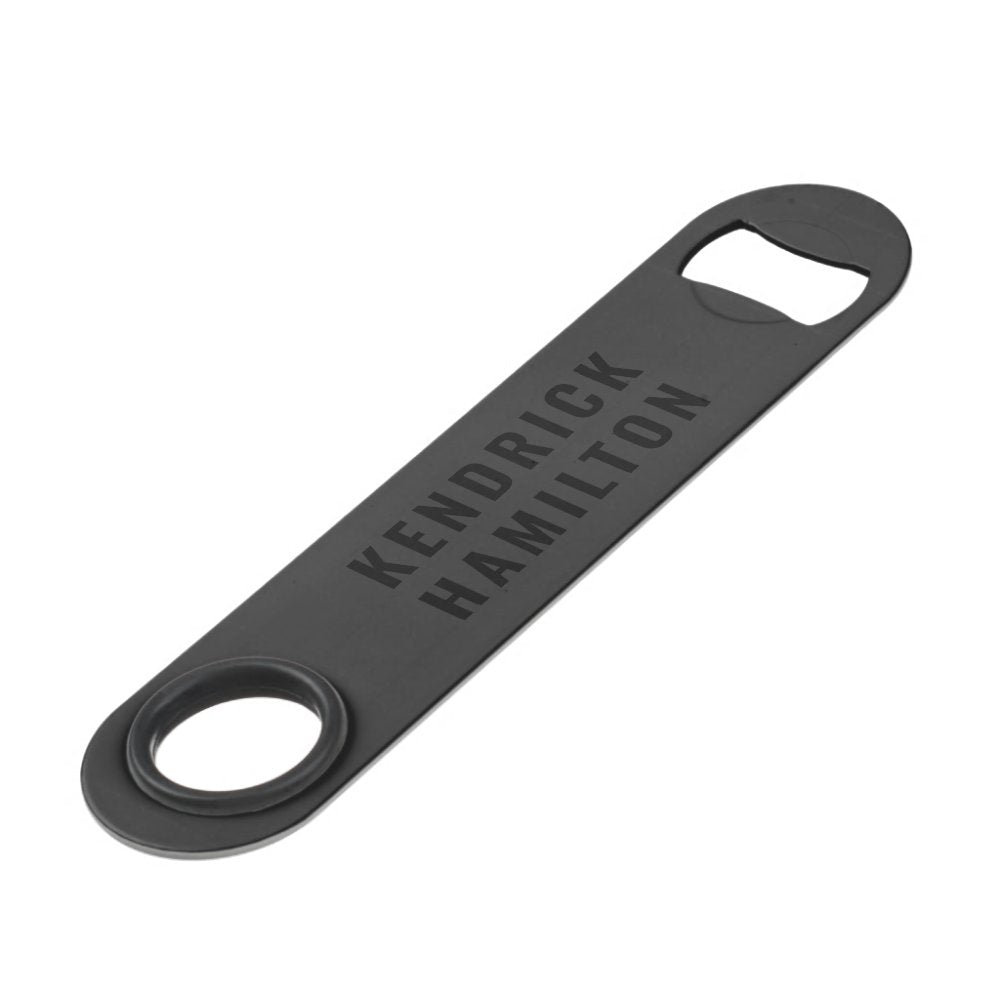Bar Key | Personalized Black Bottle Opener Gift