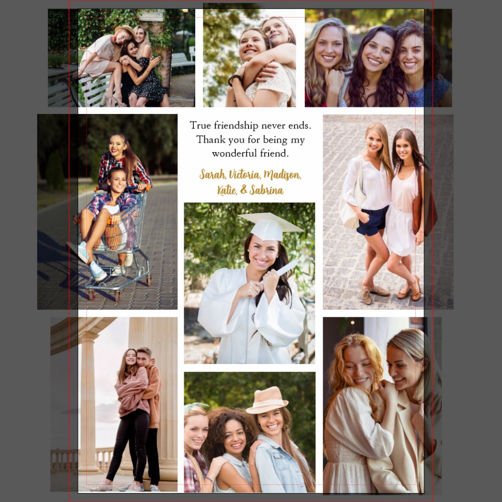 Custom Friends Collage Friendship Quote Photo Plaque