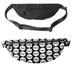 Logo Pattern Promotional Business Black Fanny Pack