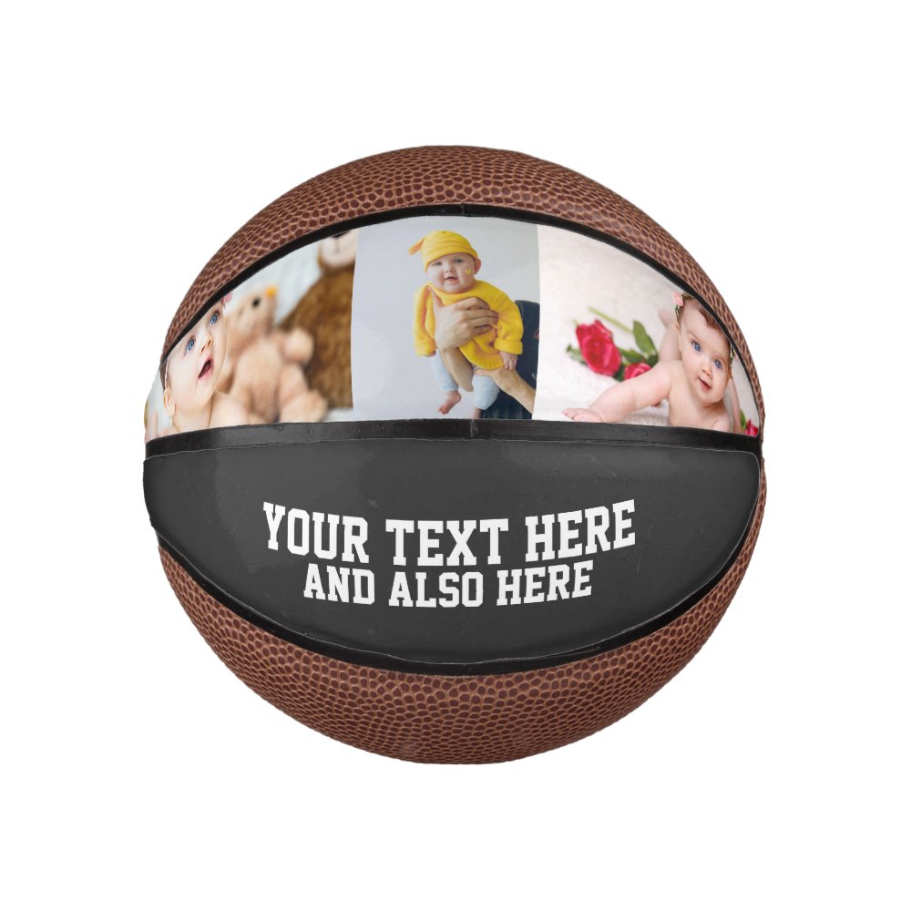 Custom Personalized Photo and Text Mini Basketball