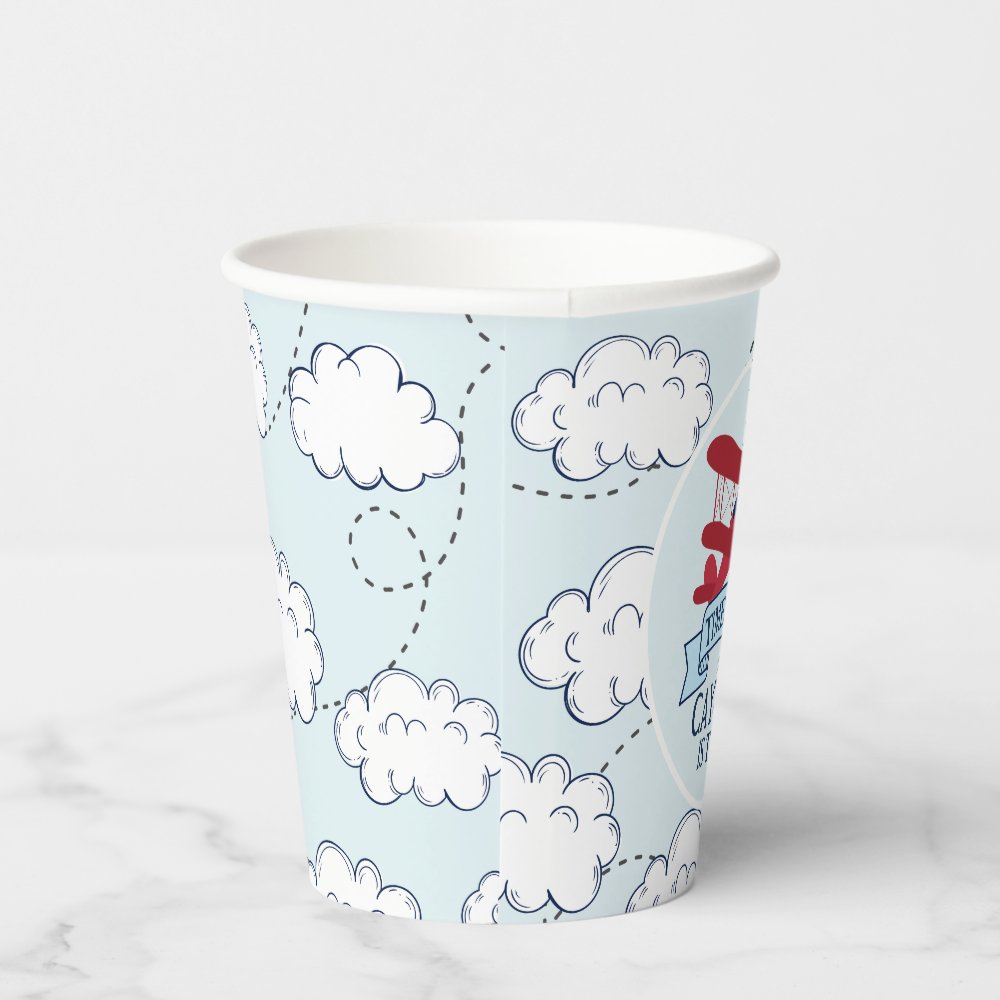Time Flies Airplane Birthday Paper Cups
