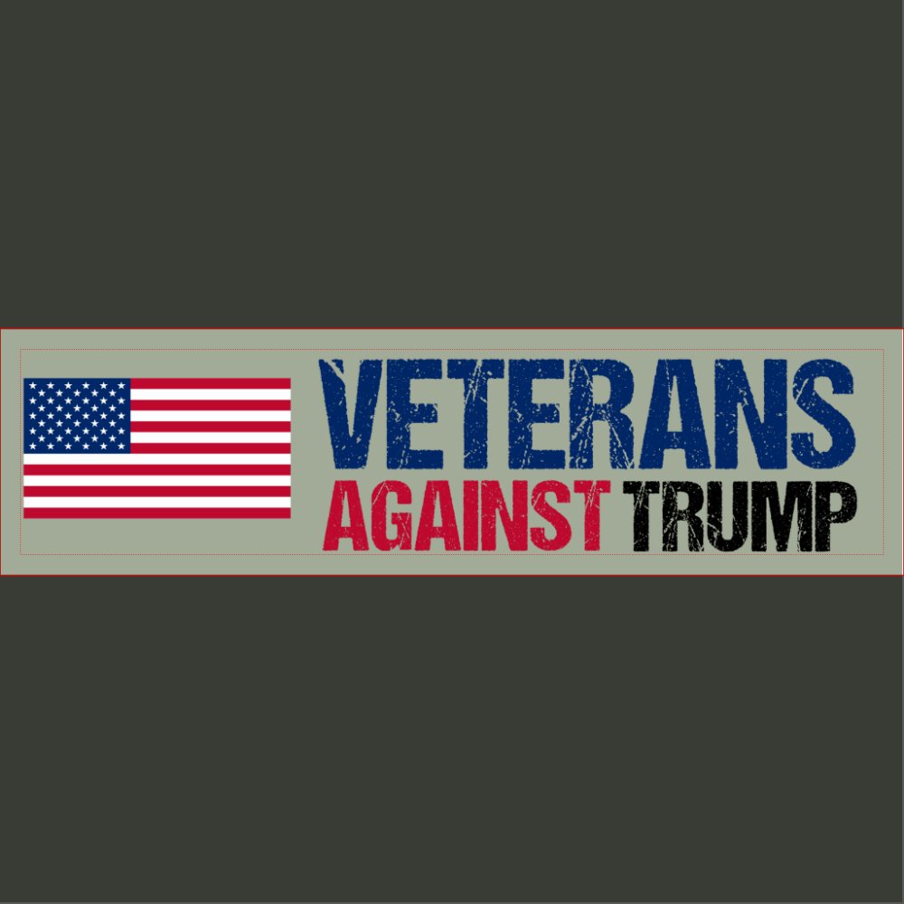 Veterans Against Trump Political Bumper Sticker