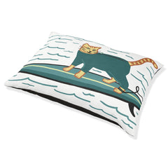 Cute Cat Surfing Pet Bed