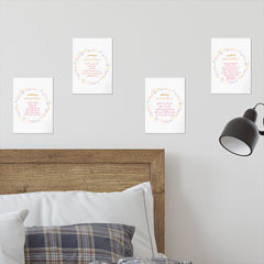 Quranic Wall Art Set - Floral Arabic Calligraphy