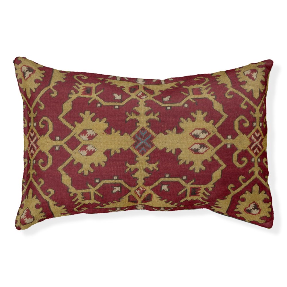 Antique Geometric Oriental Persian Red Pattern  Pet Bed