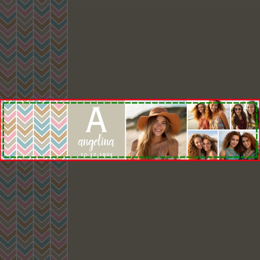 Custom Monogram with 5 Photos - Mod Herringbone Scented Candle