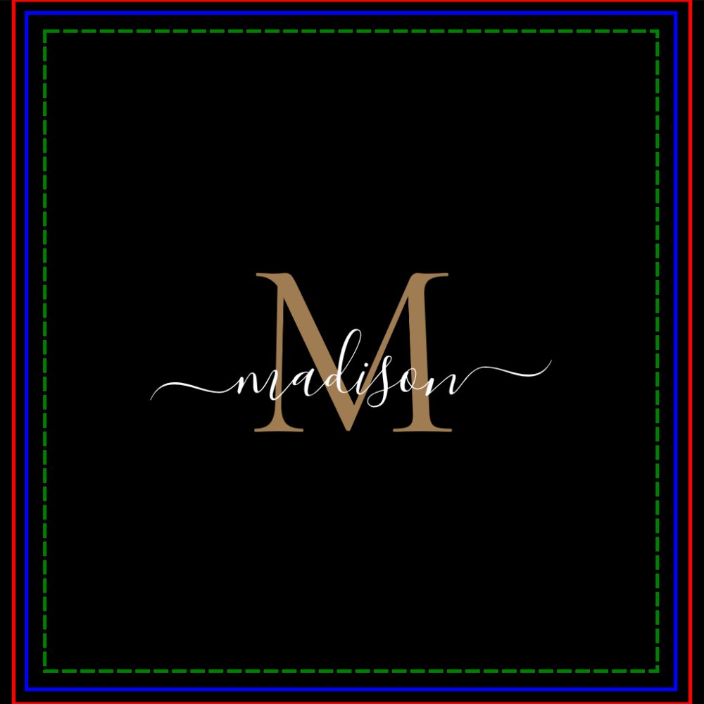 Elegant Black Gold Monogram Feminine Script Name Shower Curtain