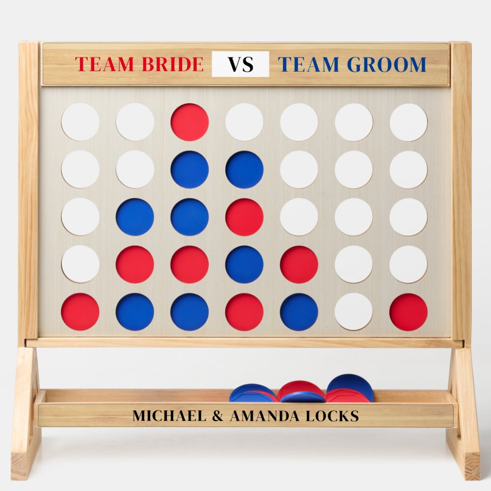 Team Bride VS Team Groom Personalized Wedding Fast Four