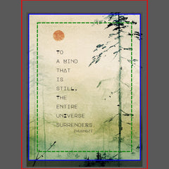 Motivational Zen Quote Asian Art Wood  Hanging Tapestry