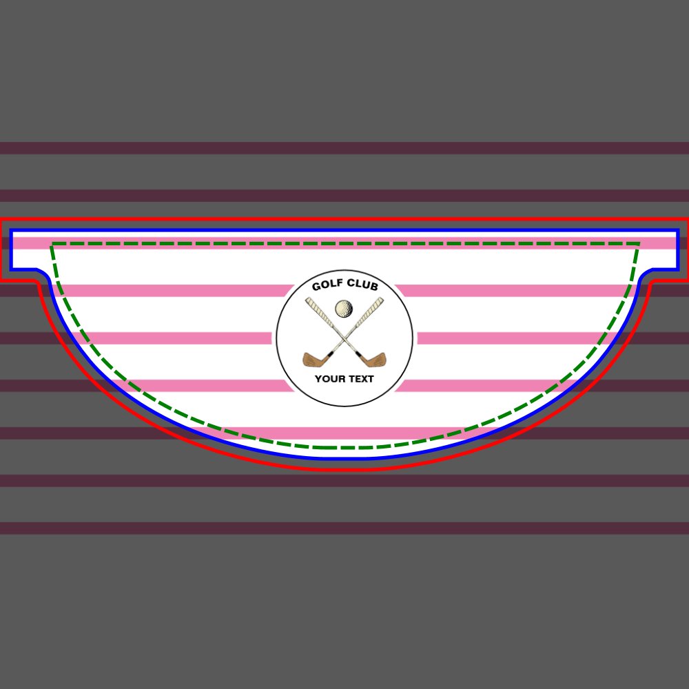 Personalized Golf Club Golfer Pink Striped  Fanny Pack