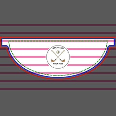 Personalized Golf Club Golfer Pink Striped  Fanny Pack